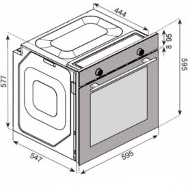 Resim Uğur Uaf 6011D Scpet Fry Art Siyah Ankastre Fırın 