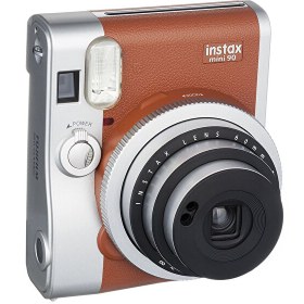 Resim Instax Neo 90 Classic Kahverengi Fotoğraf Makinesi ve Hediye Seti 2 