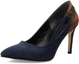 Resim Mio Gusto Lacivert Süet Stiletto 