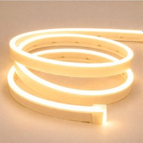 Resim Neon Şerit Led 12v Volt Esnek Silikonlu Aydınlatma 5mt- Günışığı Gün Işığı 