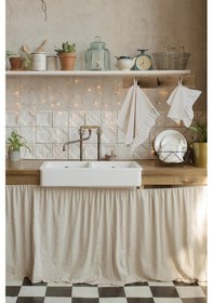 Resim Kurulama Bezi Fırfırlı Retro 2 Li Kahverengi 