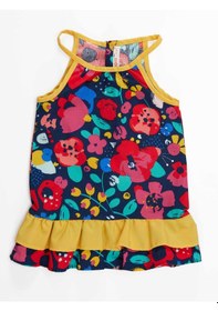 Resim Denokids Çiçekli Kız Bebek Poplin Elbise 