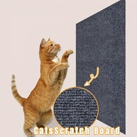 Resim Kedi Kaşıma Matı - 30.48cm x 30.48cm Duvara Monte İmitasyon Kene Panosu, Kedi Kaşıma Matı, Kedi Kaşıma Matı 