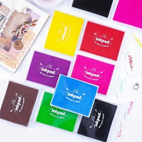 Resim 1 Adet Büyük Renkli Mürekkep Pedi - Günlük Yazı, Scrapbooking ve DIY El İşleri İçin - Çizgili & Yıldız Desenli, 12 Canlı Renk, Yüksek Kaliteli Kimyasal Bazlı Mürekkep, Damgalama için Mürekkep Pedleri, Sanatsal Tasarım, Dekoratif Damgalar, Çok Amaçlı Kullanım, Dayanıklı Tasarım 