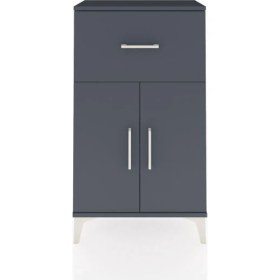 Resim Dienni Arges Komodin Tek Raflı Tek Çekmeceli 2 Kapaklı 60X30X106 Antrasit-Antrasit 