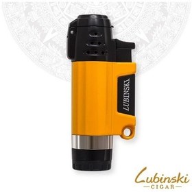 Resim Lubinski Tek Torch Kapaklı Sarı-Siyah Puro Çakmağı 