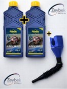 Resim PUTOLINE 2 ADET N-TECH PRO R+ TAM SENTETİK 4 ZAMANLI 10W40 MOTOSİKLET YAĞI + Yağ Dolum Aparatı 