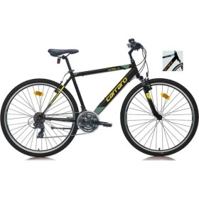 Resim Carraro Actıve 290 Erkek Şehir Bisikleti 520H V 28 Jant 21 Vites Mat Siyah Turuncu Mavi 