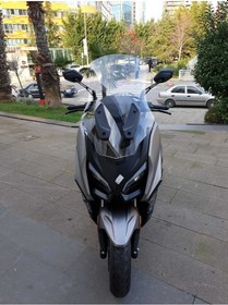 Resim Motocam Qj Fort 350 Siperlik Ön Cam 2023-2025 Model 74cm Şeffaf Renkli 4mm Uzun Cam 