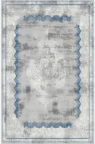 Resim Rovigo Dijital Baskı Yıkanabilir Kaymaz Taban Salon Halısı Ve Yolluk Lna0700, Gri, 120 x 160 
