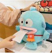 Resim Sanrio Hangyodon Araba Doku Kutusu Kawaii Karikatür Anime Hangyodon Peluş Oyunc Hangyodon 
