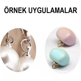 Resim SUBUTAKI 24 Adet 3 Mm Nikel Kolye Emziği Boncuk Emziği Kolye Uç Aparatı Takı Malzemesi 
