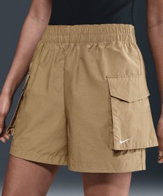 Resim Nike Sportswear Essential Woven High Waisted 5 Cargo Shorts - Yeşil / 