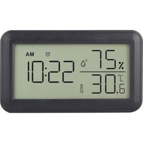 Resim Goldenqian Termometre Higrometre Iç Mekan, Çalar Saatli, Lcd Dijital 9evo1j Siyah - Siyah 