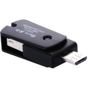 Resim Mufunye Siyah Mikro Usb Otg 2'li Kart Okuyucu, Tf Bellek Kartı Ve Akıllı Telefon Veri Erişimi İçin Destekler 
