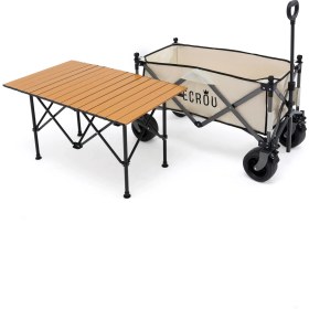 Resim Ecrou Masalı Katlanır Vagon Taşıma Arabası Bej 