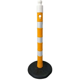 Resim İleri Trafik Dubalı Uyarı Dikmesi 80 X 1100 Mm Reflektifli 