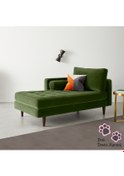 Resim Ürgüp Yeşil Rahat Dinlenme Koltuğu Uzanma Koltuğu Josefin Koltuk Tekli Koltuk Kanepe - Sağ Kolçaklı Yeşil 
