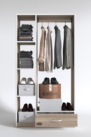 Resim Kenzlife Giysi Dolabı Mengühan 175*90*40 Crd Gardırop 1 Çekmeceli 