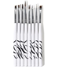 Resim Kads 8 Adet Tırnak Sanat Fırça Seti Tırnak Boyama Çizim Astar Fırçası Uv Jel Oluşturucu Fırça Fransız Çivileri İçin 