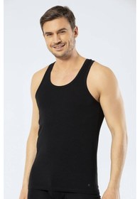 Resim Cacharel Erkek Halter Yaka Spor Atlet Siyah 001 