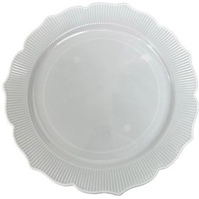 Resim Kullan At Parti Plastik Sert Mika Tabak - 26 Cm. - Beyaz - 6 Adetlik 10 Paket Beyaz 