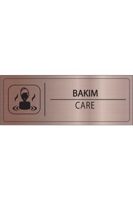 Resim Mayeka Bakım İsimlik Bronz Metal Kapı İsimliği Levhası Yönlendirme Tabelası 