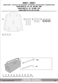 Resim GIVI SR5611 PIAGGIO LIBERTY 50-125-150-200 I-GET (02-22) ARKA ÇANTA TAŞIYICI 