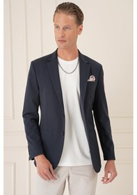Resim Efor Comfort Fit Çift Yırtmaç Fleto Cep Esnek Pamuk Casual Lacivert Ceket C 675 Lacivert 