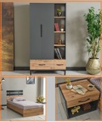 Resim Ladin Mobilya Dante 3 Parça Genç Odası (gardırop+karyola+komodin) 