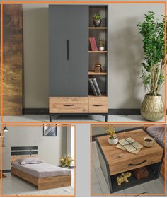 Resim Ladin Mobilya Dante 3 Parça Genç Odası (gardırop+karyola+komodin) 