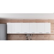 Resim Minar 290 Cm Mutfak Dolabı Beyaz 290-B2-Üst Modül Beyaz 