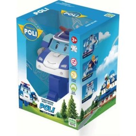 Resim robocar poli büyük transforming sesli robot 