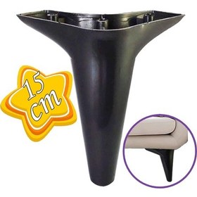 Resim Zelve 15 Cm Siyah Lüx Mobilya Kanepe Sehpa Ünite Koltuk Ayağı Baza Ayak 