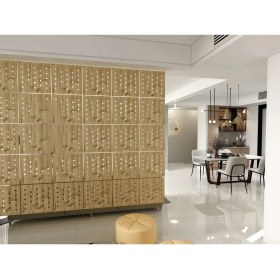 Resim Kayasan Ahşap Kayasan ® Lazer Kesim Sarkıt Paravan, Ahşap Seperatör, Oda Ayırıcı 4'lü Panel Levha Seti 