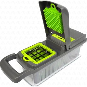 Resim Crisby 16 Parça Hazneli Sebze Doğrayıcı Dilimleyici Kesici Çok Fonksiyonlu Rende Seti 