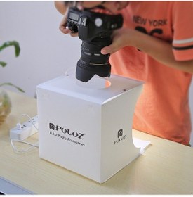 Resim Puluz PU5022 22 x 22 CM Çift Sıra Ledli Portatif Ürün Çekim Çadırı 