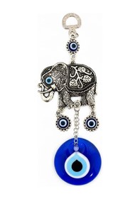 Resim Nazar Boncuğu Tekli Fil Askılık Renkli 