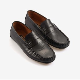 Resim Kemal Tanca Erkek Hakiki Deri Bağcıksız Kauçuk Tabanlı Loafer A9408 Siyah 