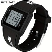 Resim Primepickings Sanda Multifonksiyonel Erkek Spor Saati Luminous Yüzme Lcd Siyah Beyaz Diğer 