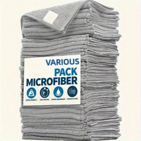Resim 10'lu Paket Mikrofiber Araba Temizleme Havluları, Ultra Emici, Çiziksiz, Hızlı Kuruyan, Lint'siz, Yüzeylere Nazik, Hafif Polyester, Otomobil Detaylandırma ve Günlük Kullanım için İdeal 