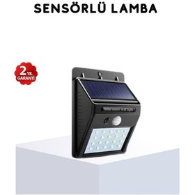 Resim Solar Güneş Enerjili Hareket Sensörlü 4 Taraflı Bahçe Lambası - Ip65 Su Geçirmez, 100 Led Çok Renkli 