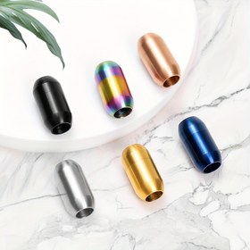 Resim 2 adet Ağır Hizmet Manyetik Tokalar - Mermi/Kapsül Şekli, Bilezikler, Anahtarlıklar, köpek tasması için Güvenli Manyetik Kapatma - 4/6/8mm /Kordon ile Uyumlu - Takı Yapımı & DIY El Sanatları - HOBBYWORKER, Manyetik Takı 