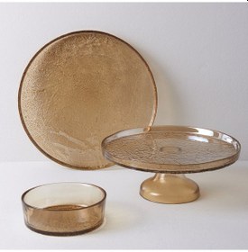 Resim Linens Gleam 28 Cm Servis Tabağı Amber Amber 