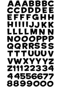 Resim Alfabe Çıkartması-35x19 Cm-beyaz-klasik Alfabe Harfleri Abc Planlayıcısı Öğretmen Karalama Defteri Pvc Plakası 