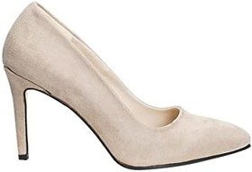 Resim Mio Gusto Basic Bej Süet Kadın Stiletto Ayakkabı 