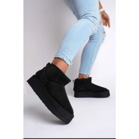 Resim Eylüls Shoes Kadın Fuggy Kürklü Kalın Taban Bot 