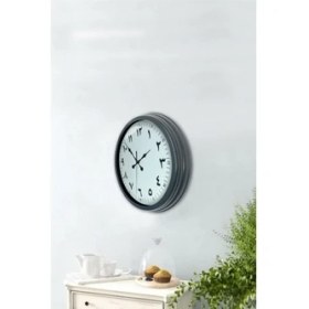Resim Bahat Salon Ofis Arapça Duvar Saati Alüminyum Çerçeve 40 cm 