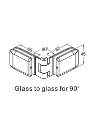 Resim Thr-2203-mcbr Thoor Cam Kapı Menteşesi camdan Cama 