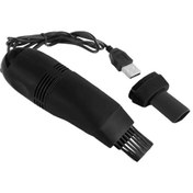 Resim Mini Bilgisayar Vakum Usb Klavye Temizleyici Pc Laptop Fırça Toz Temizleme Kiti Black - 